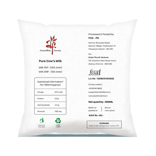 Pure Cow's Milk|Anantha Farms