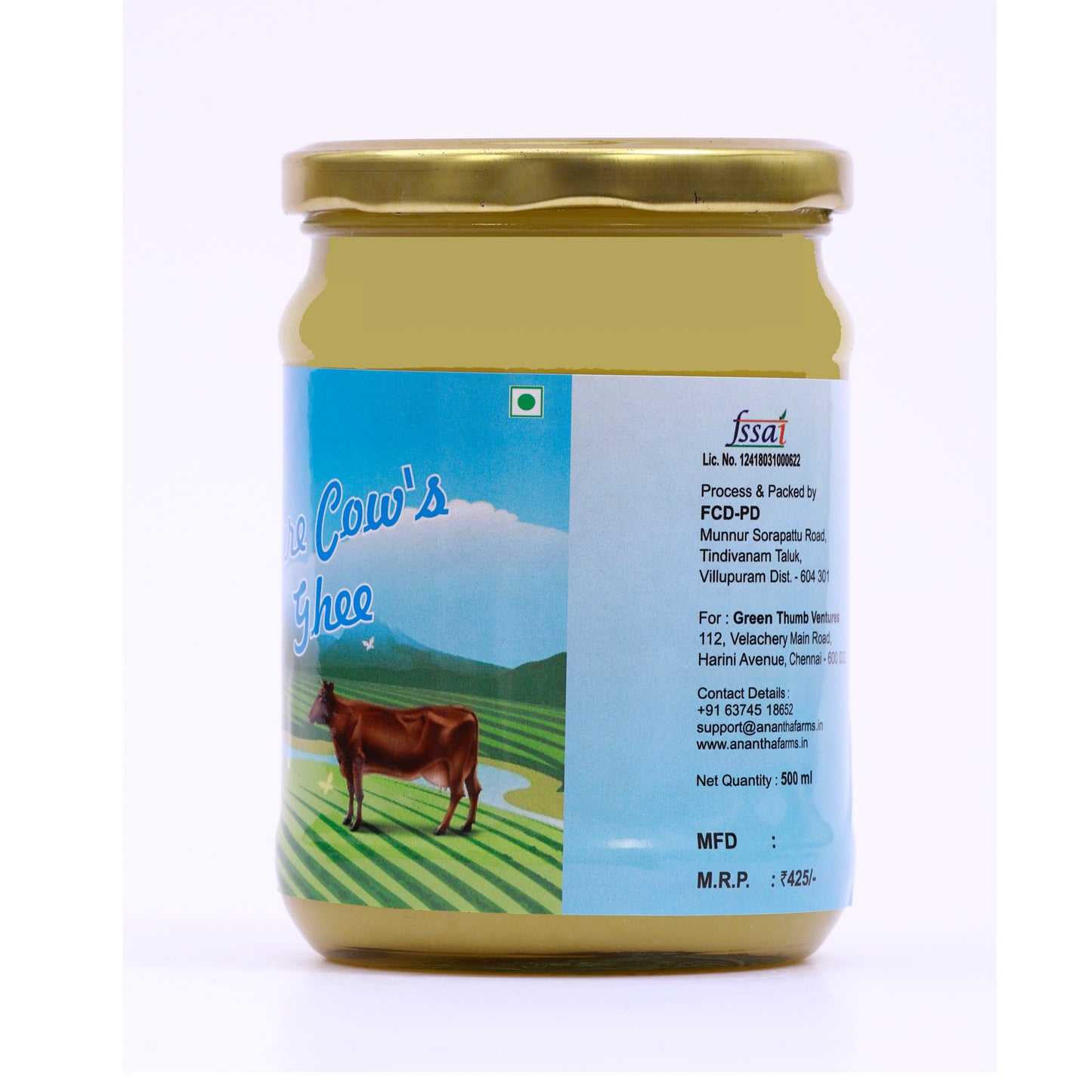 Pure Cow's Ghee|Anantha Farms